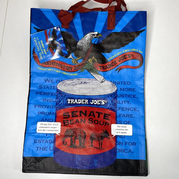 Lot 5x Trader Joe’s Washington DC Tote Bag Eco Reusable Shopper USA White House - Picture 4 of 8